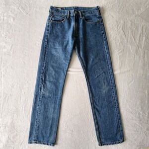 Levi's 505 Jeans‎ Mens 30 W 32 L Regular Fit Straight Leg Blue Classic Denim